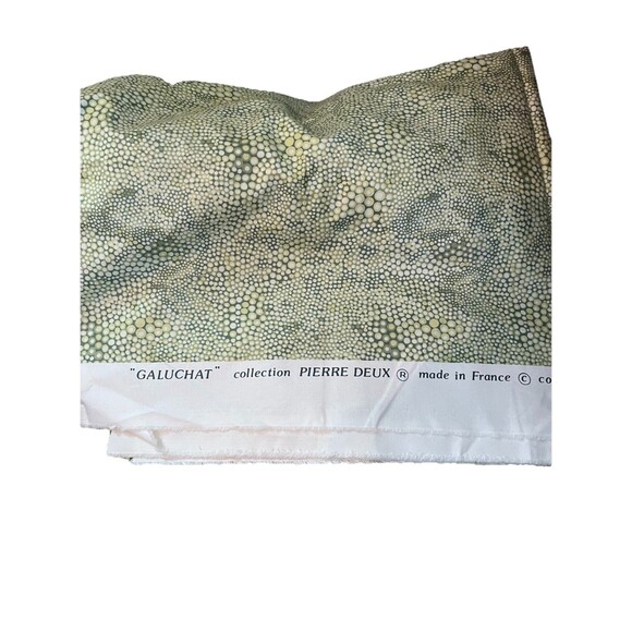 Pierre Deux Fabric Remnant Green "Galuchat" Collection Made in France - Picture 1 of 4